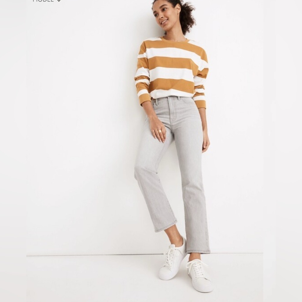 Madewell Slim Demi Boot Jeans In Dekalb Wash Size 24